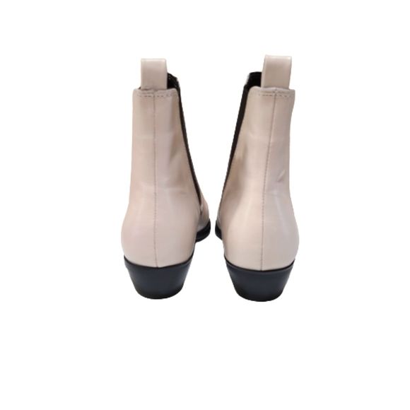 Nine West Danzy Chelsea Ankle Boots Women's Size 7 White Leather - Picture 15 of 16